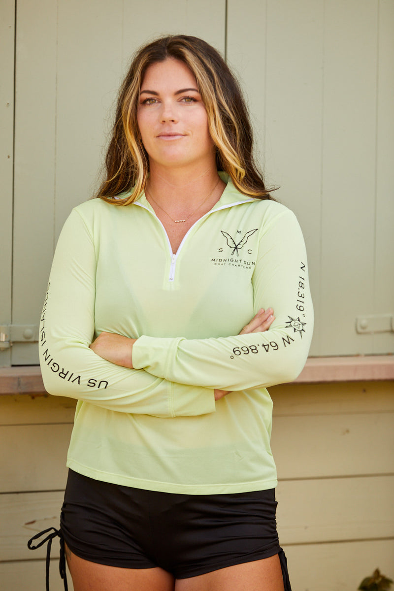 HiHo Ladies Zip Front Midnight Sun UPF50 L/S Water Shirt