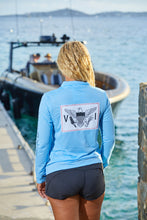 Load image into Gallery viewer, HiHo Ladies Zip Front Midnight Sun UPF50 L/S Water Shirt