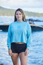 Load image into Gallery viewer, MS Compass Rose logo Women's 3/4 Sleeve Crop Top