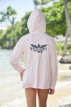 Load image into Gallery viewer, Midnight Sun Girls Hooded Rash Guard