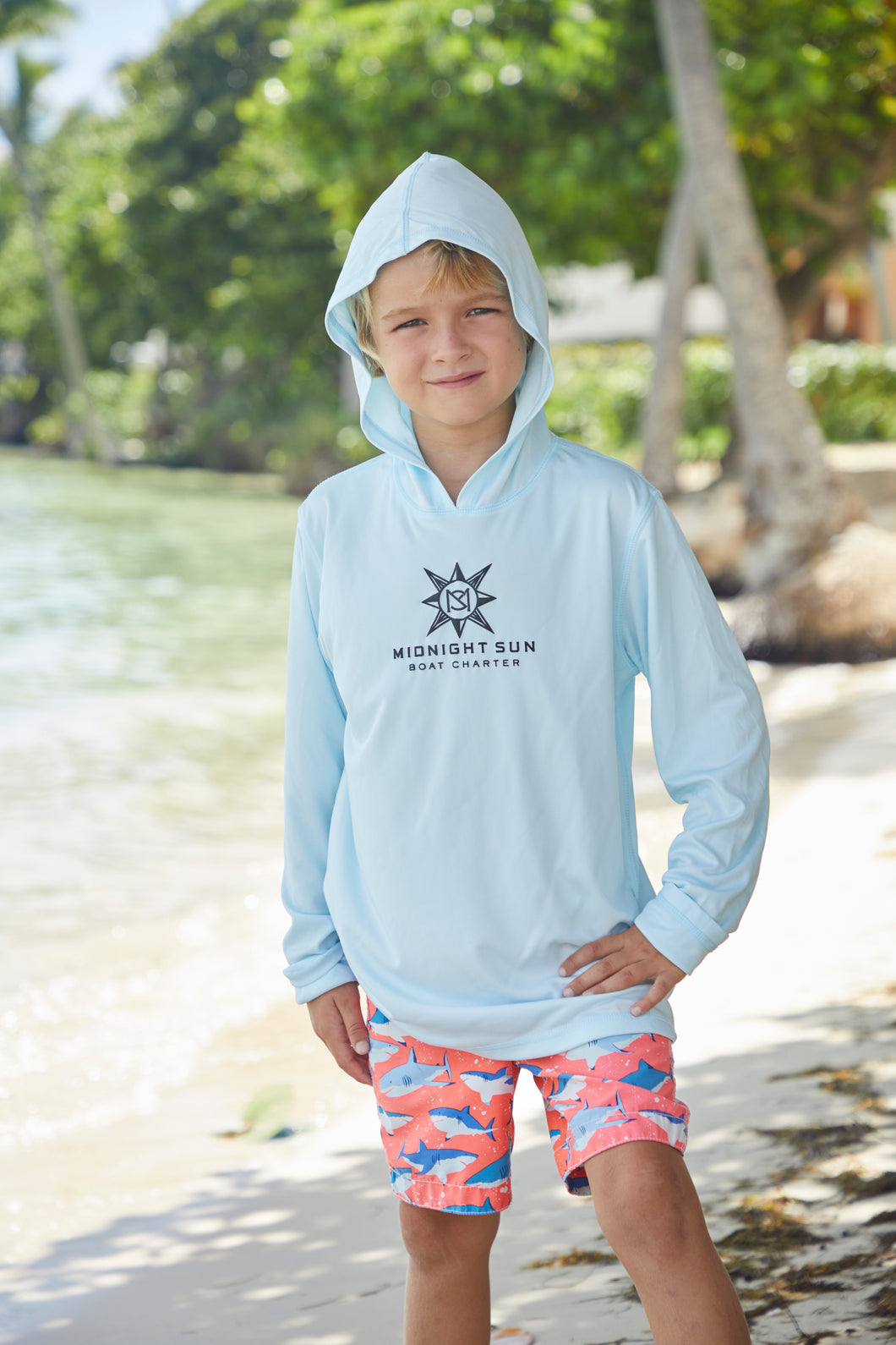 Midnight Sun Boys Hooded Rash Guard